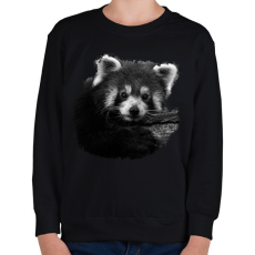 PRINTFASHION Vörös panda (fekete-fehér újság) - Gyerek pulóver - Fekete