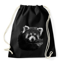 PRINTFASHION Vörös panda (fekete-fehér újság) - Sportzsák, Tornazsák - Fekete tornazsák
