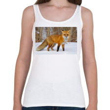 PRINTFASHION Vörös róka - Női atléta - Fehér női trikó