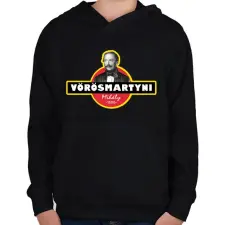 PRINTFASHION VörösMartyni  - Gyerek kapucnis pulóver - Fekete gyerek pulóver, kardigán