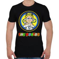 PRINTFASHION VR46 The Doctor - Férfi póló - Fekete férfi póló