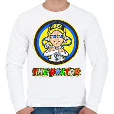 PRINTFASHION VR46 The Doctor - Férfi pulóver - Fehér
