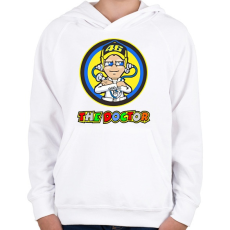PRINTFASHION VR46 The Doctor - Gyerek kapucnis pulóver - Fehér