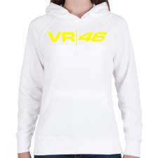 PRINTFASHION VR 46 - Női kapucnis pulóver - Fehér női pulóver, kardigán