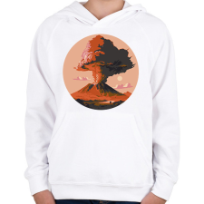 PRINTFASHION Vulkánkitörés - Gyerek kapucnis pulóver - Fehér gyerek pulóver, kardigán