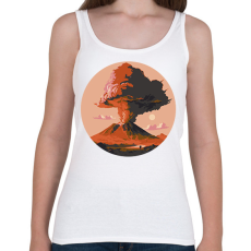 PRINTFASHION Vulkánkitörés - Női atléta - Fehér