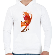 PRINTFASHION Vulpes vulpes - Férfi kapucnis pulóver - Fehér