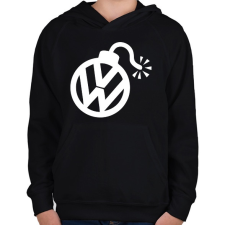PRINTFASHION VW Bomb  - Gyerek kapucnis pulóver - Fekete gyerek pulóver, kardigán