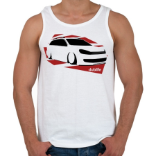 PRINTFASHION VW Dublife - Férfi atléta - Fehér atléta, trikó