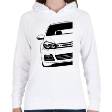 PRINTFASHION VW Golf - Női kapucnis pulóver - Fehér női pulóver, kardigán