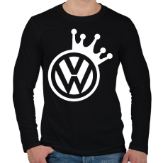 PRINTFASHION VW Király (fehér) - Férfi hosszú ujjú póló - Fekete