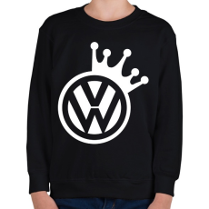PRINTFASHION VW Király (fehér) - Gyerek pulóver - Fekete