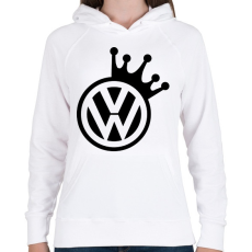 PRINTFASHION VW Király (fekete) - Női kapucnis pulóver - Fehér