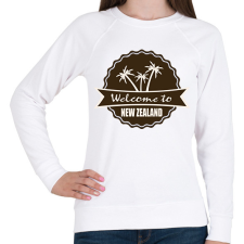 PRINTFASHION W New Zeland - Női pulóver - Fehér női pulóver, kardigán