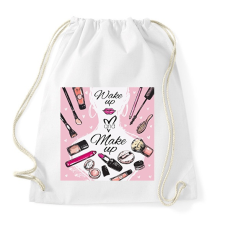 PRINTFASHION Wake up & Make up - Sportzsák, Tornazsák - Fehér tornazsák