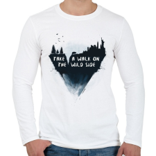 PRINTFASHION Walk on the wild side - Férfi hosszú ujjú póló - Fehér férfi póló