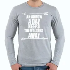 PRINTFASHION Walkers - Férfi hosszú ujjú póló - Sport szürke férfi póló