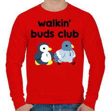PRINTFASHION Walkin' buds - Férfi pulóver - Piros