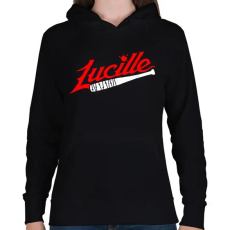 PRINTFASHION Walking Dead - Lucille - Női kapucnis pulóver - Fekete