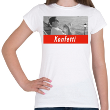 PRINTFASHION Wall street farkasai konfetti jelenet - Női póló - Fehér női póló