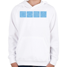 PRINTFASHION Walls, Floors, Stairs, Roofs - Gyerek kapucnis pulóver - Fehér