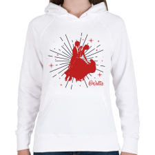 PRINTFASHION Waltz - Keringő - Női kapucnis pulóver - Fehér női pulóver, kardigán