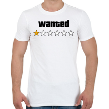 PRINTFASHION Wanted Level 1 - Férfi póló - Fehér férfi póló