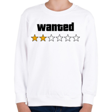PRINTFASHION Wanted Level 2 - Gyerek pulóver - Fehér gyerek pulóver, kardigán