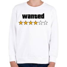 PRINTFASHION Wanted Level 4 - Gyerek pulóver - Fehér gyerek pulóver, kardigán