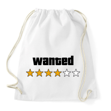 PRINTFASHION Wanted Level 4 - Sportzsák, Tornazsák - Fehér tornazsák