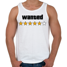 PRINTFASHION Wanted Level 5 - Férfi atléta - Fehér atléta, trikó