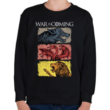 PRINTFASHION War is Coming - Gyerek pulóver - Fekete gyerek pulóver, kardigán