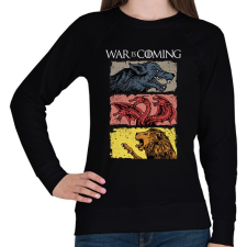 PRINTFASHION War is Coming - Női pulóver - Fekete női pulóver, kardigán
