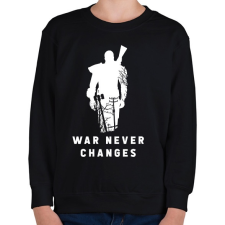 PRINTFASHION War Never Changes - Fallout - Fehér - Gyerek pulóver - Fekete gyerek pulóver, kardigán
