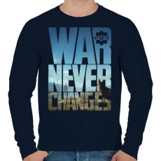 PRINTFASHION War never changes - Férfi pulóver - Sötétkék