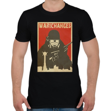 PRINTFASHION War Never Changes - Piros - Férfi póló - Fekete férfi póló