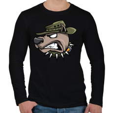 PRINTFASHION Wardog - Férfi hosszú ujjú póló - Fekete