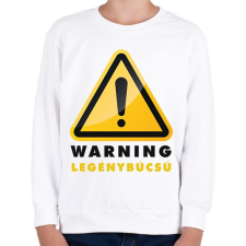 PRINTFASHION Warning legénybúcsú - Gyerek pulóver - Fehér gyerek pulóver, kardigán