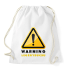PRINTFASHION Warning legénybúcsú - Sportzsák, Tornazsák - Fehér