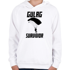 PRINTFASHION Warzone: Gulag Survivor - Gyerek kapucnis pulóver - Fehér gyerek pulóver, kardigán