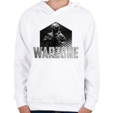 PRINTFASHION Warzone - Gyerek kapucnis pulóver - Fehér gyerek pulóver, kardigán