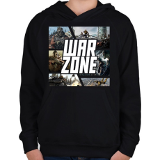 PRINTFASHION Warzone - Gyerek kapucnis pulóver - Fekete