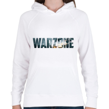 PRINTFASHION Warzone Logo - Női kapucnis pulóver - Fehér női pulóver, kardigán