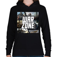 PRINTFASHION Warzone - Női kapucnis pulóver - Fekete