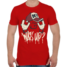 PRINTFASHION Was up? - Férfi póló - Piros férfi póló