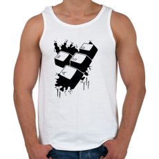 PRINTFASHION WASD - Férfi atléta - Fehér