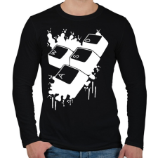 PRINTFASHION Wasd - Férfi hosszú ujjú póló - Fekete férfi póló