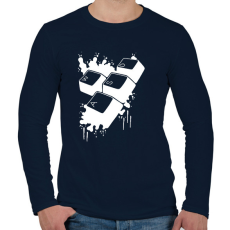 PRINTFASHION wasd - Férfi hosszú ujjú póló - Sötétkék