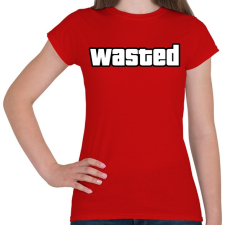 PRINTFASHION Wasted GTA - Női póló - Piros női póló