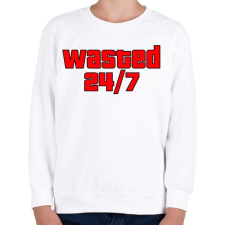 PRINTFASHION Wasted  - Gyerek pulóver - Fehér gyerek pulóver, kardigán